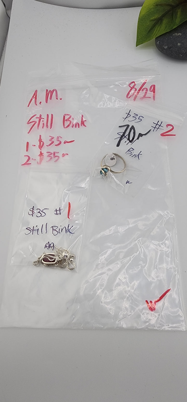 AM SHOW 48HR - RESERVED FOR: Still Bink - 8/29/2025 FL tiktok Live Show - 2 Sterling Silver Items