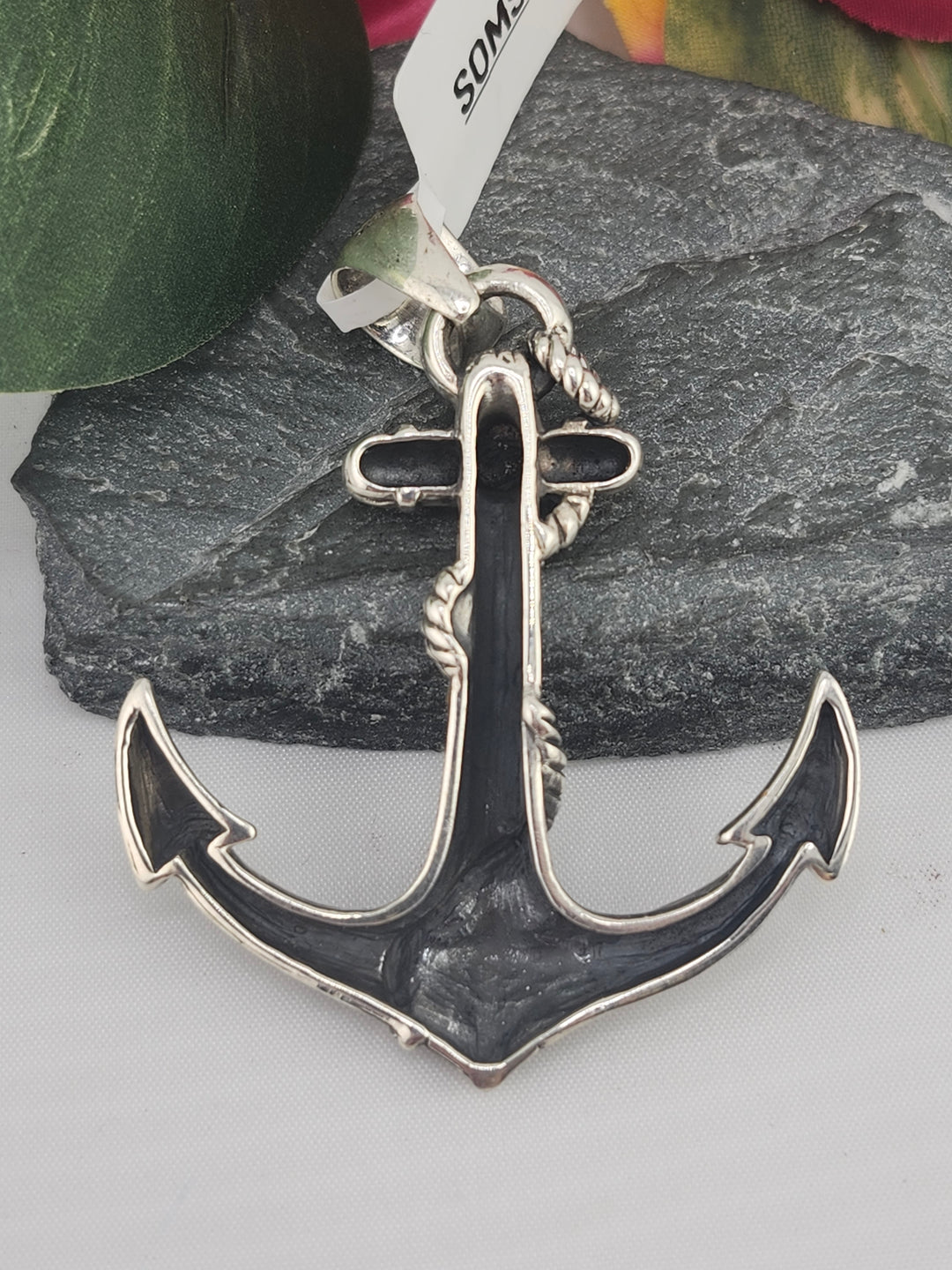 Designer SOMS 925 Sterling Silver Anchor Pendant