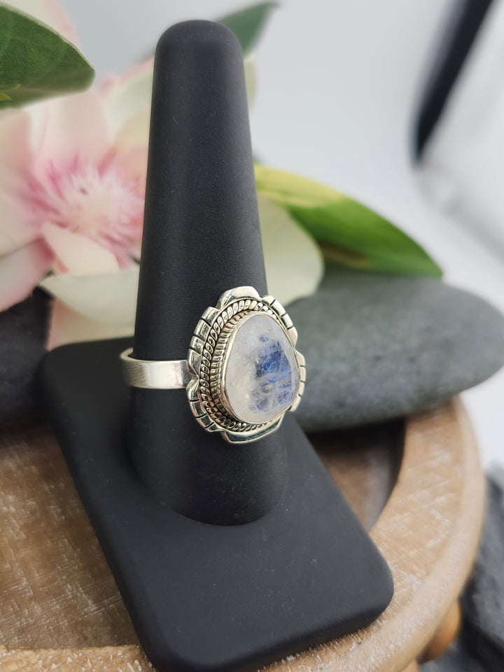 Cut Moonstone Ring Size 10.5