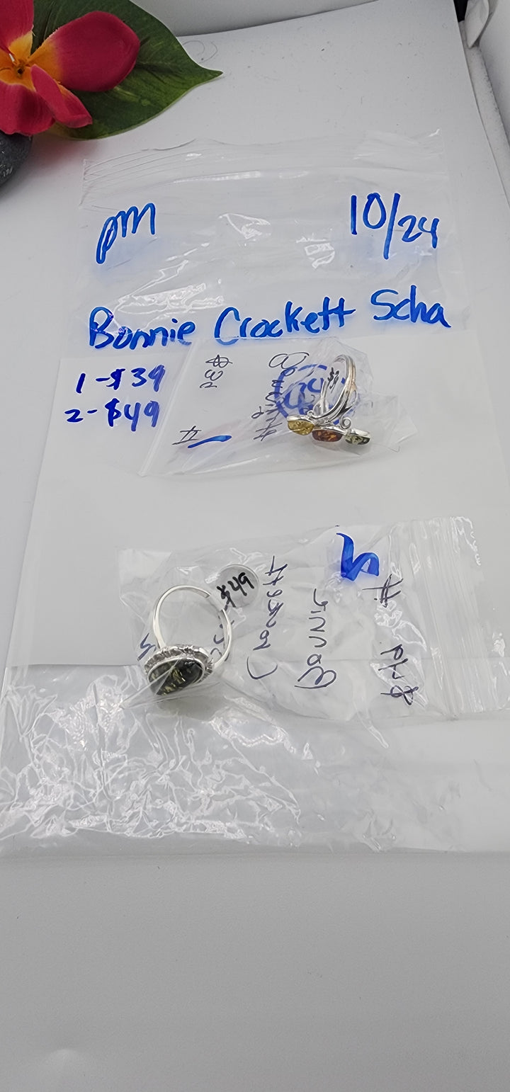 PM SHOW 48HR - RESERVED FOR: Bonnie Crockett Scha - 10/24/2025 FL tiktok Live Show - 2 Sterling Silver Items