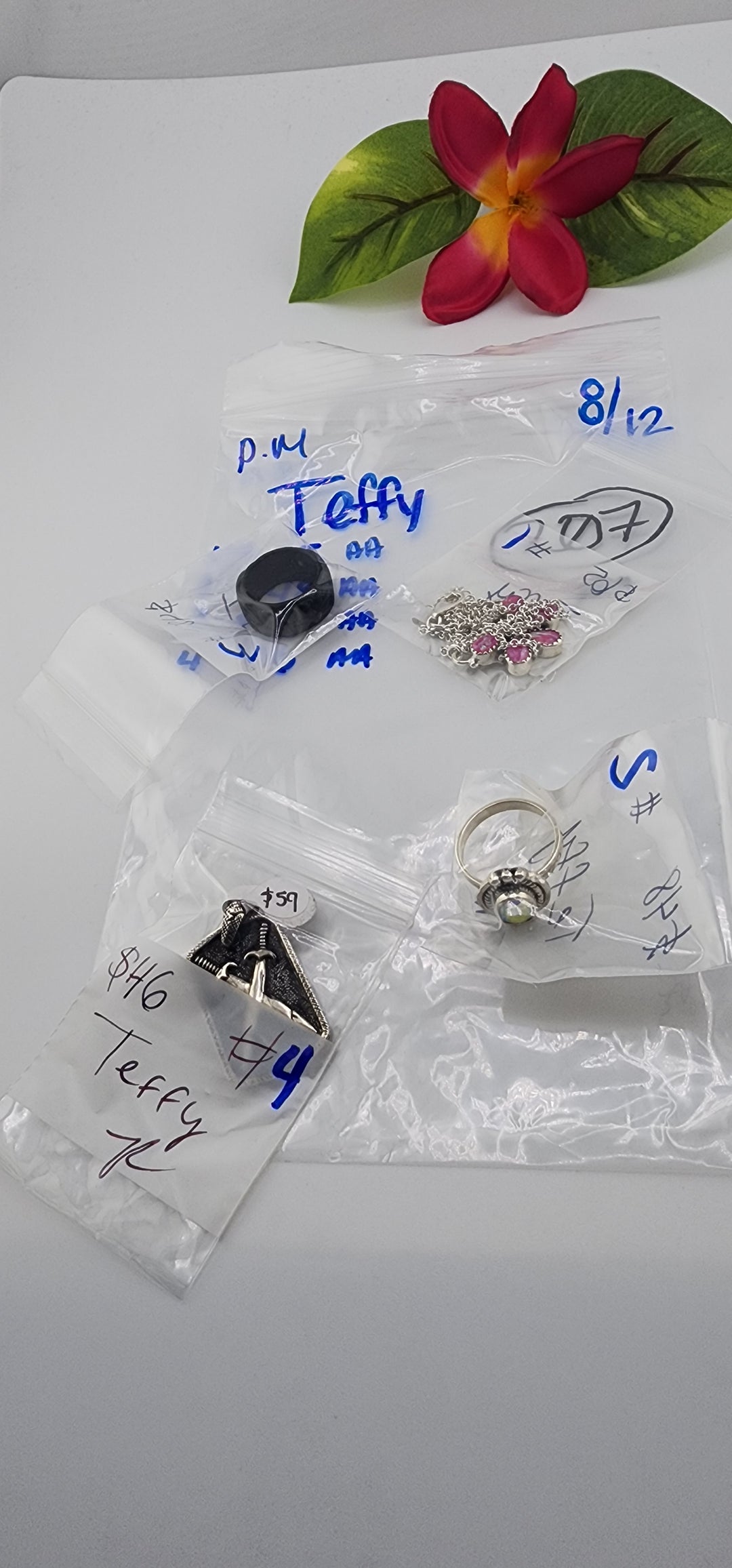 PM SHOW 48HR - RESERVED FOR: Teffy - 8/12/2025 FL tiktok Live Show - 4 Sterling Silver Items