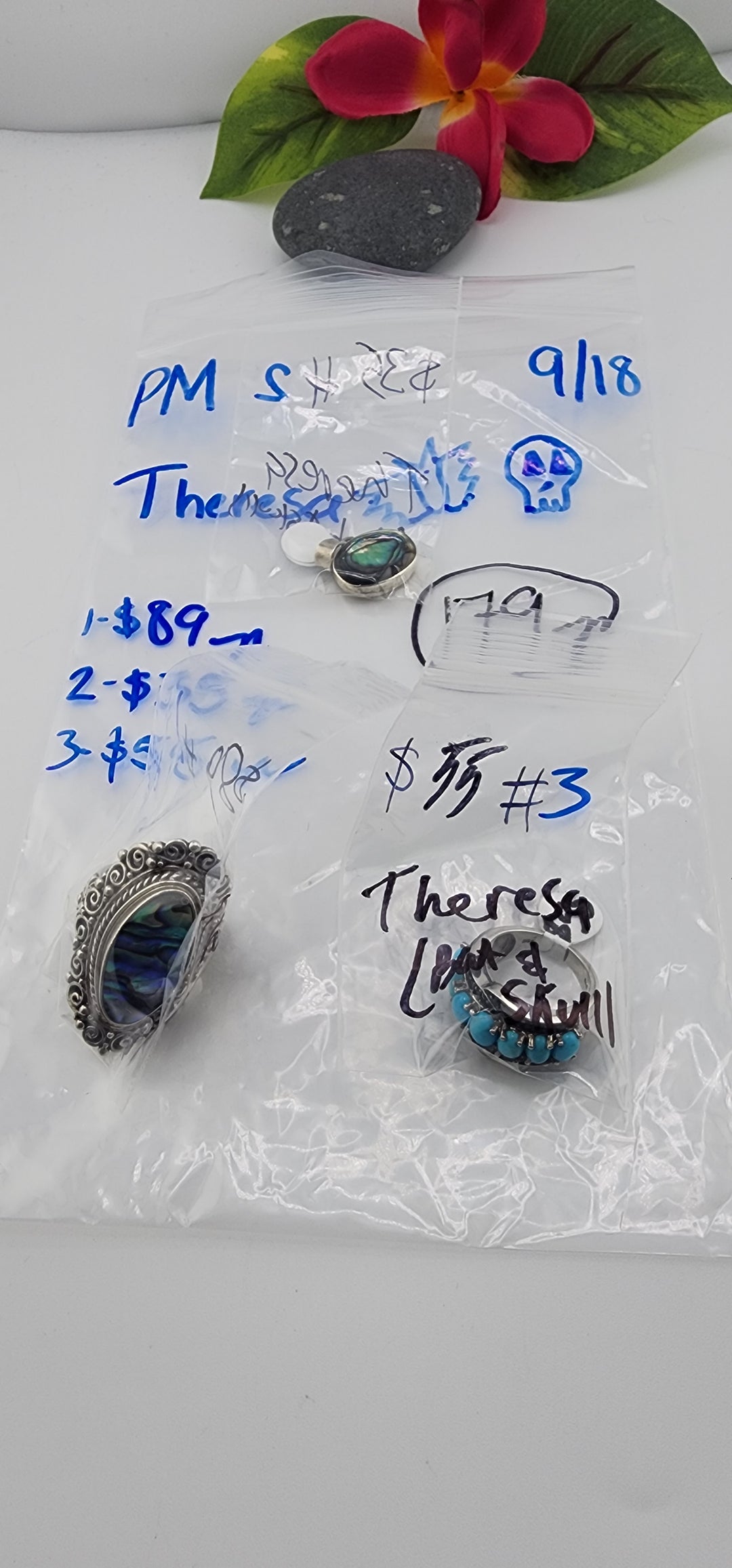 PM SHOW 48HR - RESERVED FOR: Theresa 🦇💀 - 9/18/2025 FL tiktok Live Show - 3 Sterling Silver Items
