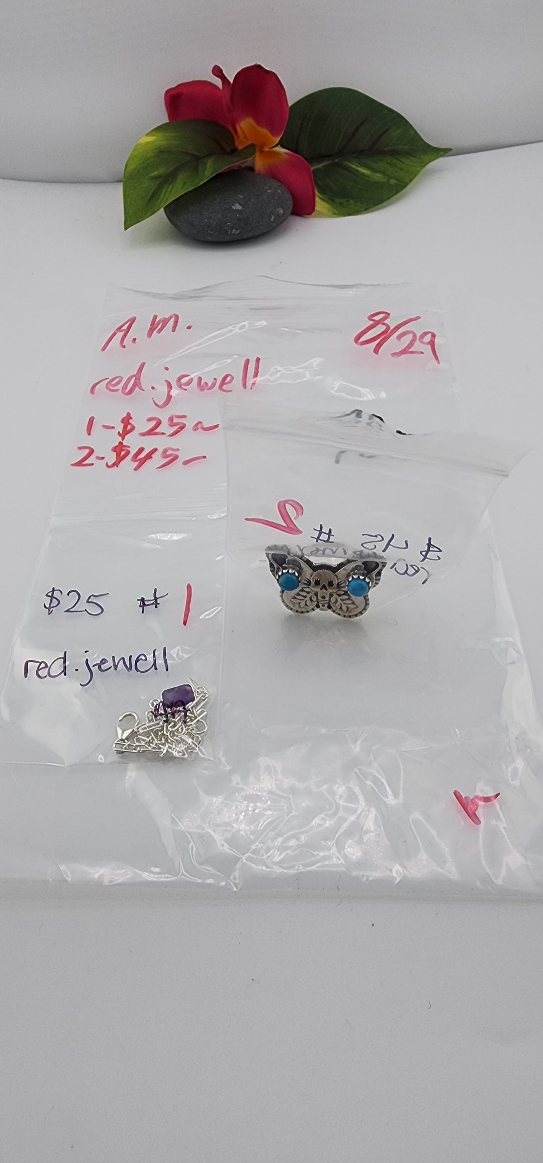 AM SHOW 48HR - RESERVED FOR: red.jewell - 8/29/2025 FL tiktok Live Show - 2 Sterling Silver Items