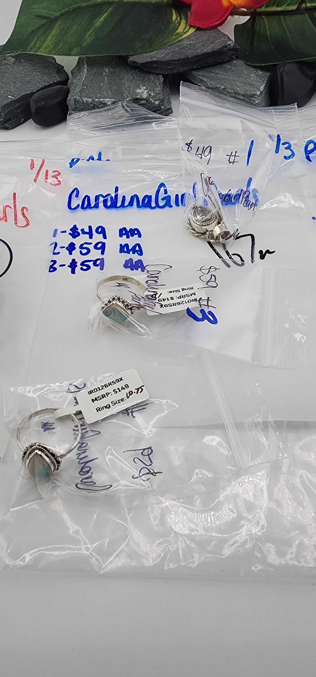 PM SHOW 48HR - RESERVED FOR: CarolinaGirlPearls - 1/3/2026 tiktok Live Show - 3 Sterling Silver Items