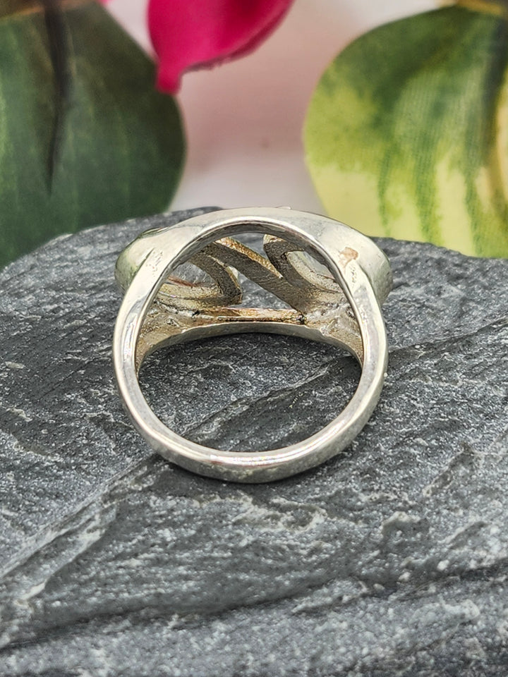 Double Moonstone and 925 Sterling Silver Ring - Size 6