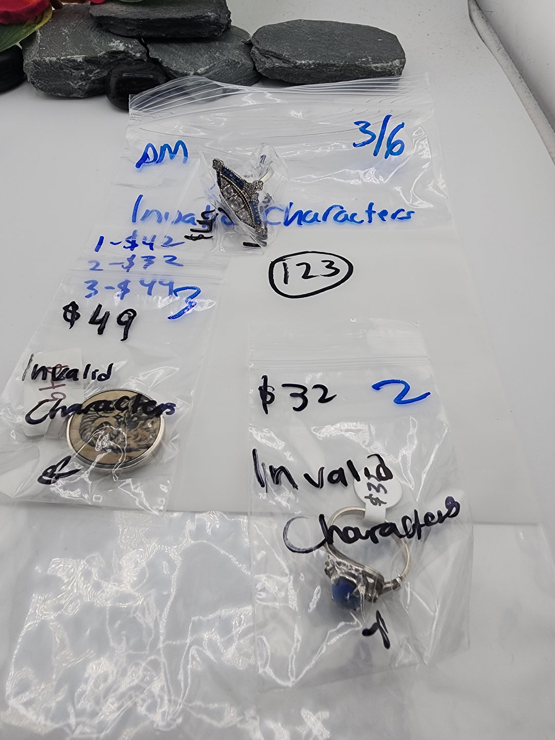 Invalid Characters - 3/6/26 - 3 925 Sterling Silver Items
