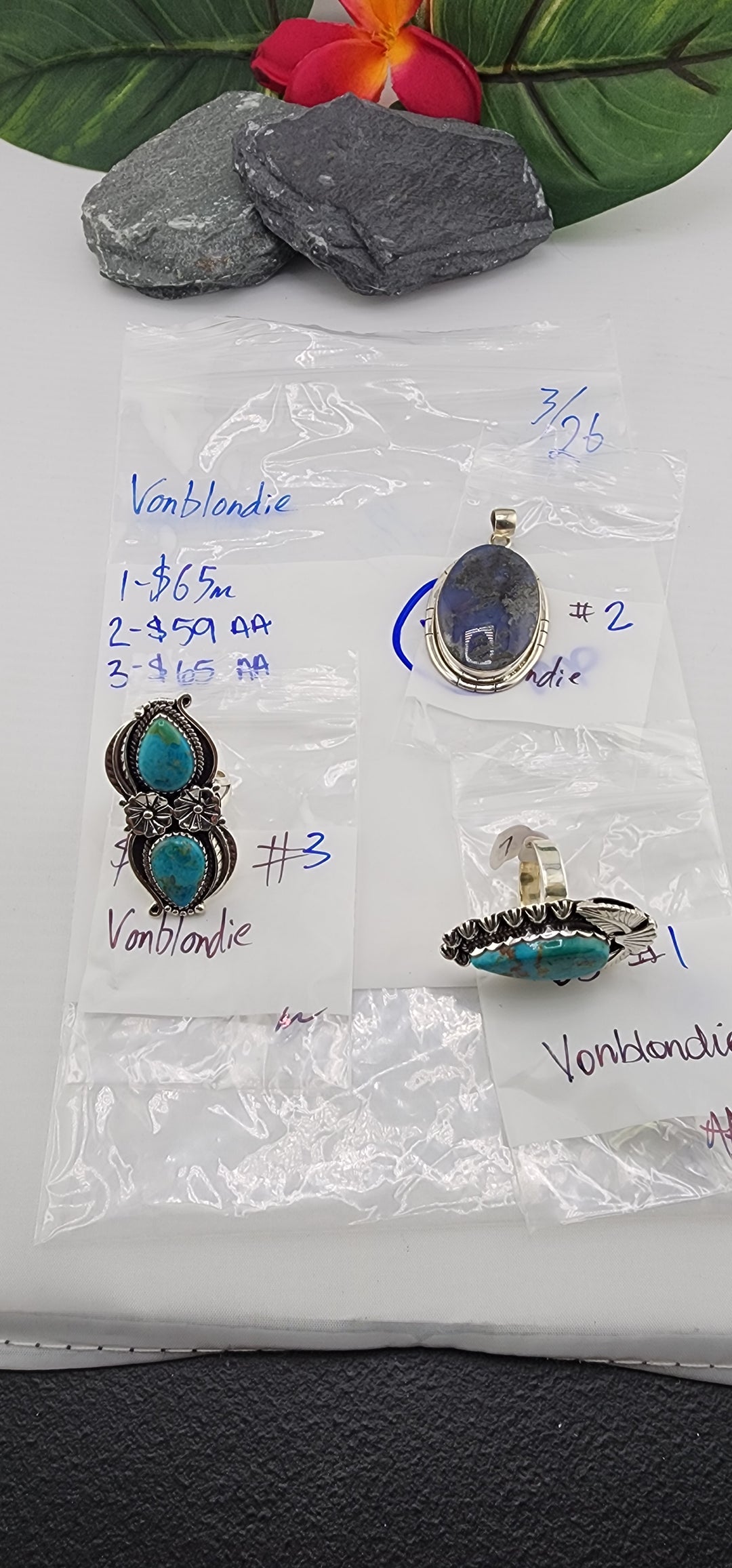 RESERVED FOR: Vonblondie - 3/26/2025 tiktok Live Show - 3 Sterling Silver Items