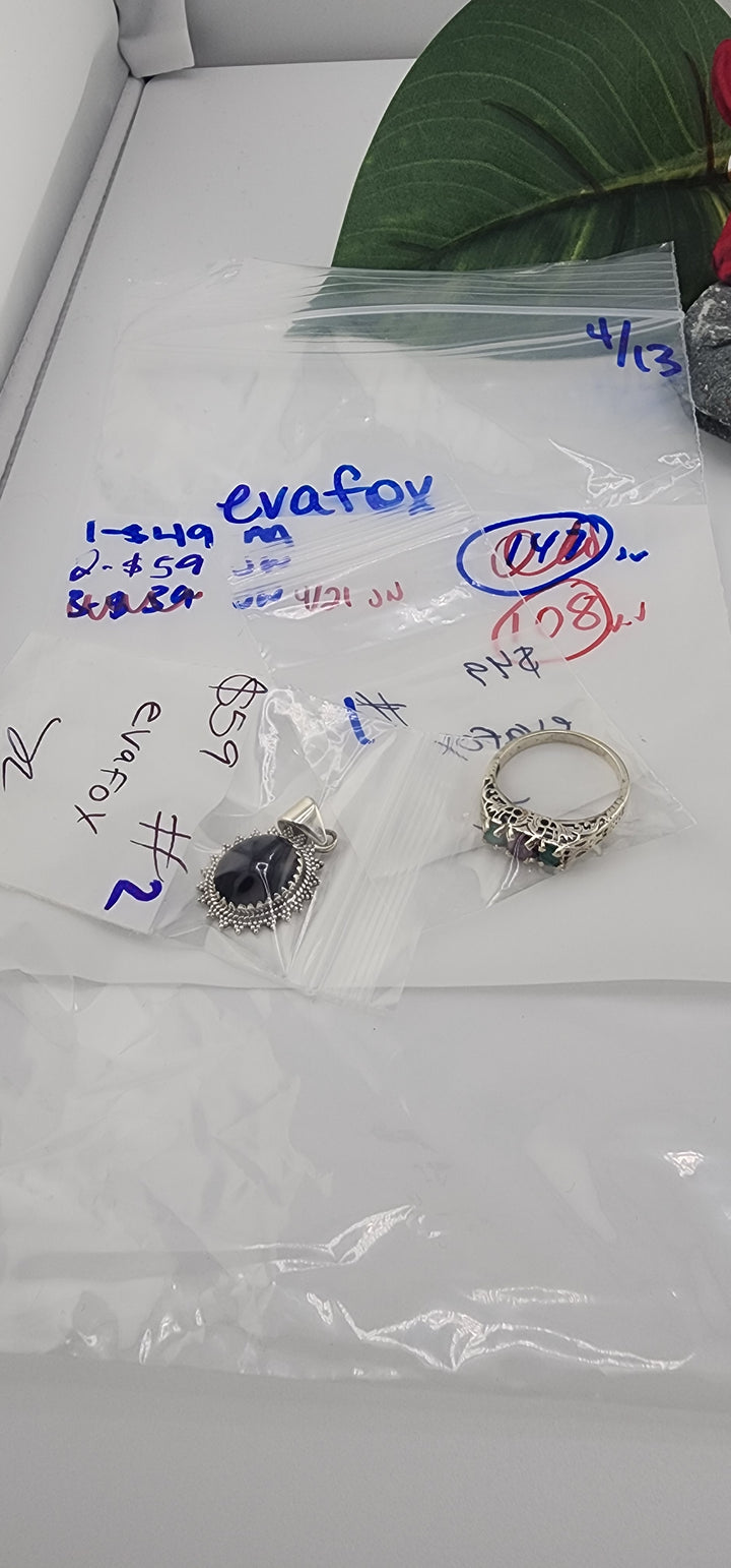 RESERVED FOR: evafox- 4/13/2025 tiktok Live Show - 2 Sterling Silver Items