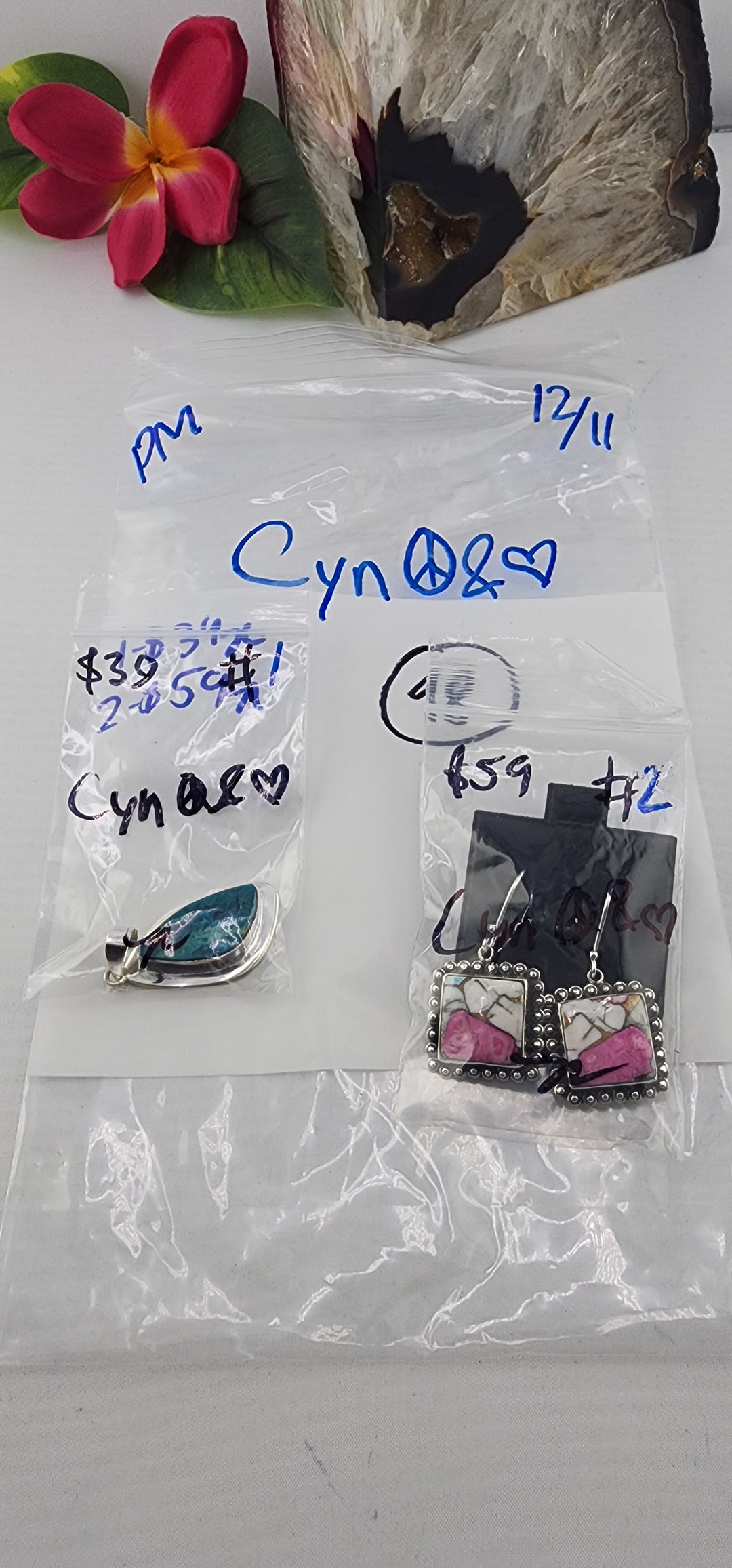 PM SHOW 48HR - RESERVED FOR: Cyn☮️&❤️ - 12/11/2025 tiktok Live Show - 2 Sterling Silver Items
