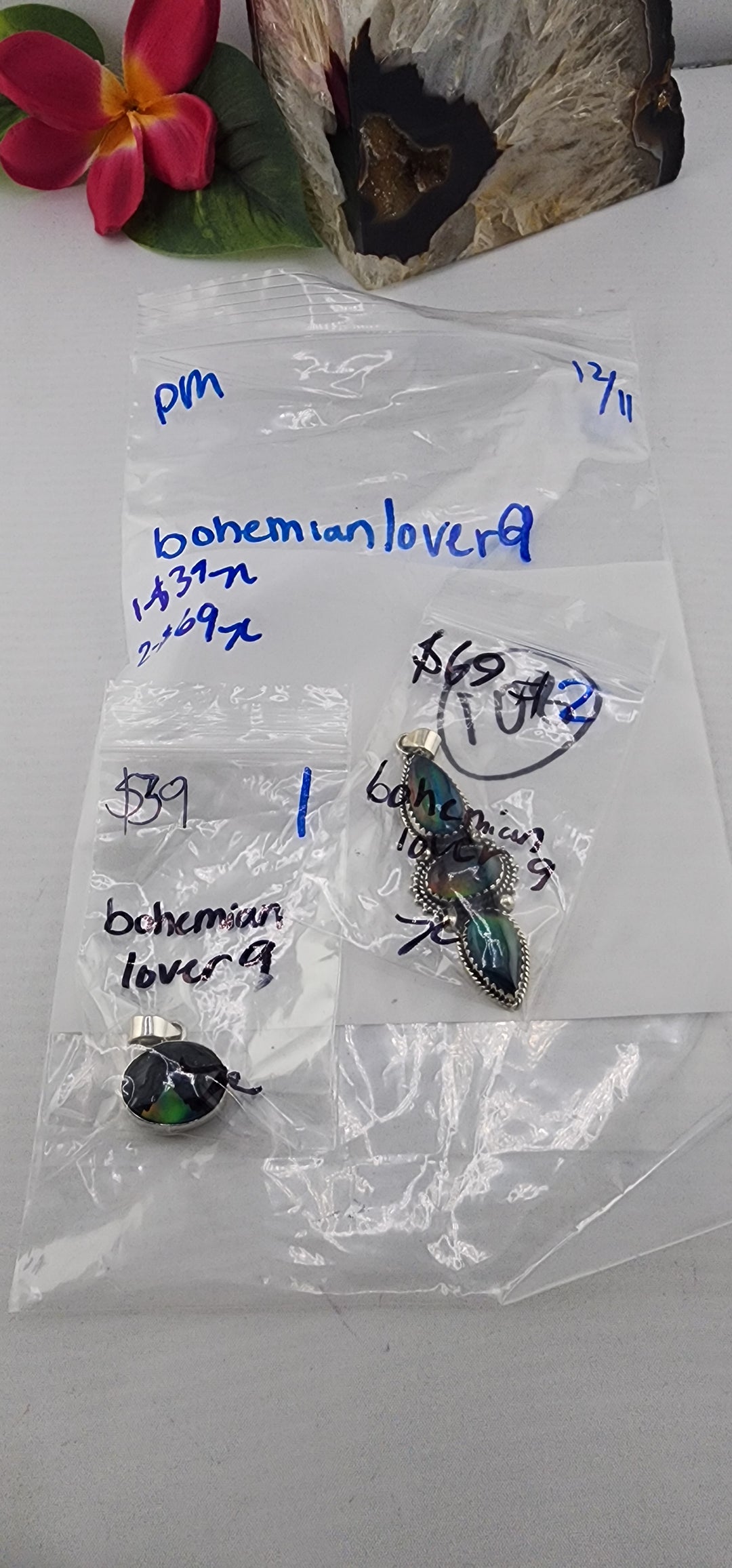 PM SHOW 48HR - RESERVED FOR: bohemianlover9 - 12/11/2025 tiktok Live Show - 2 Sterling Silver Items