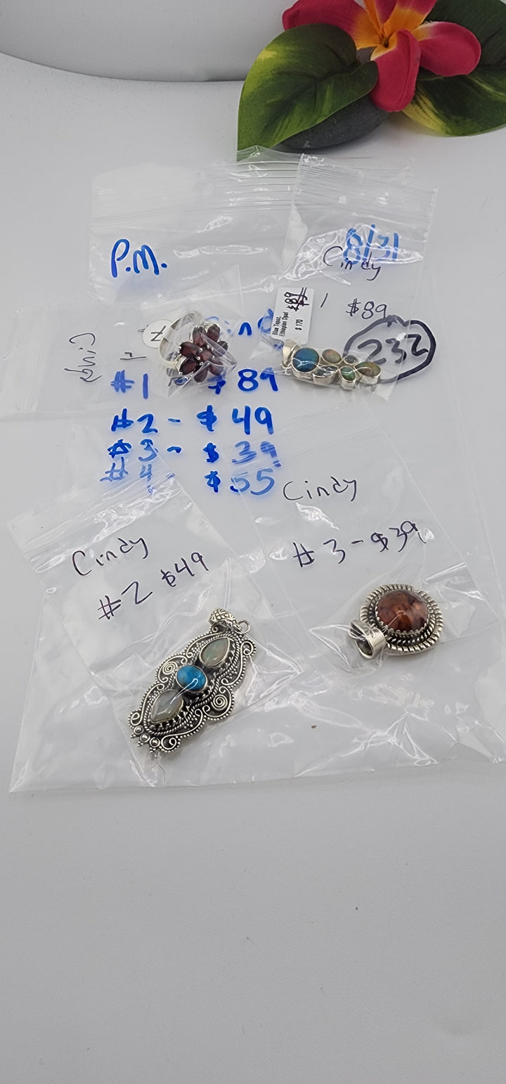 PM SHOW 48HR - RESERVED FOR: Cindy - 8/31/2025 FL tiktok Live Show - 4 Sterling Silver Items