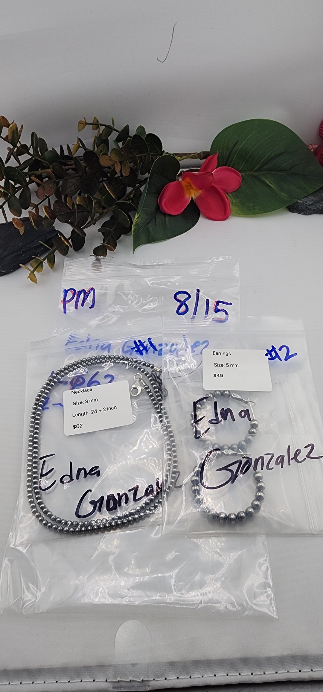 PM SHOW 48HR - RESERVED FOR:  Edna Gonzalez- 8/15/2025 FL tiktok Live Show - 2 Sterling Silver Items