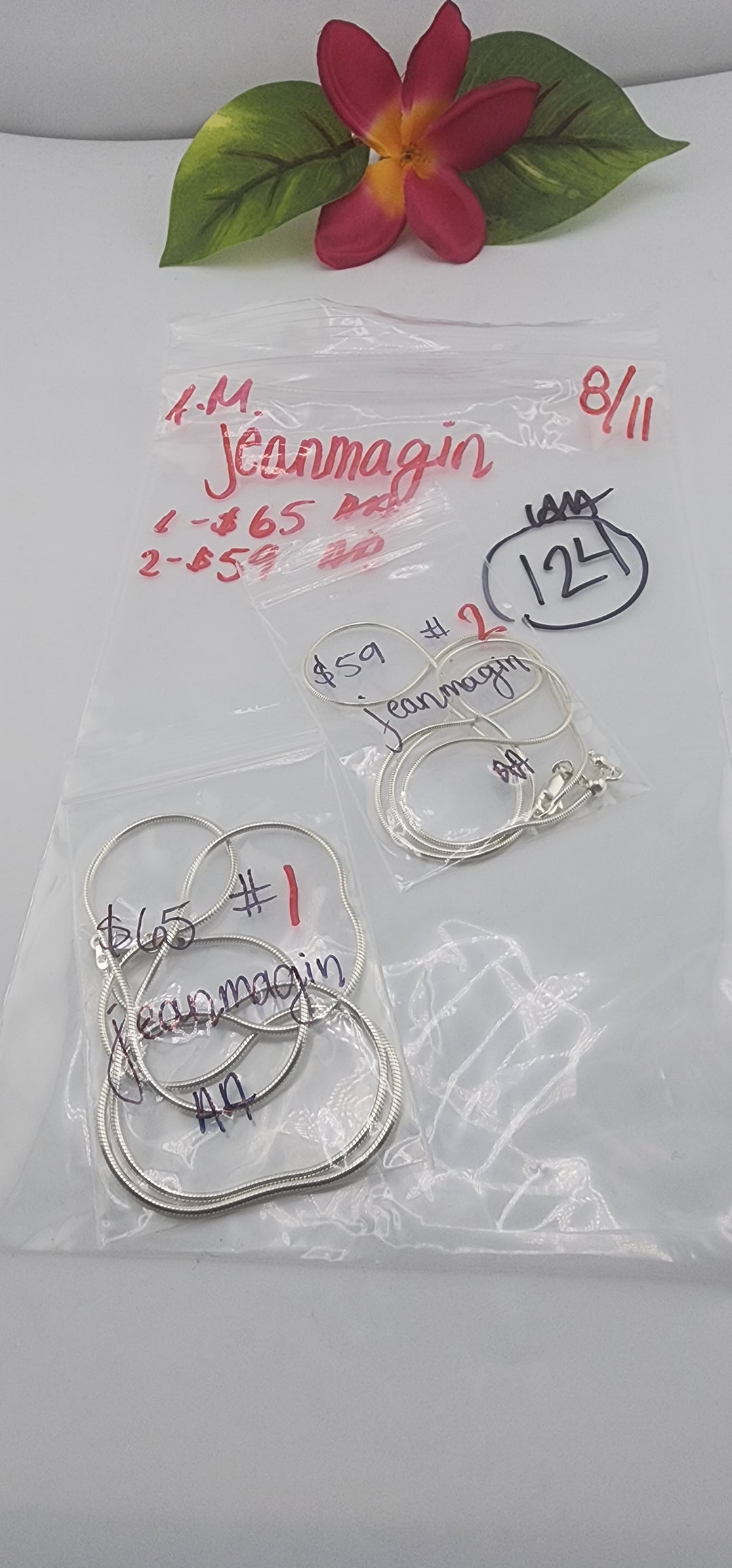 AM SHOW 48HR - RESERVED FOR: jeanmagin - 8/11/2025 FL tiktok Live Show - 2 Sterling Silver Items