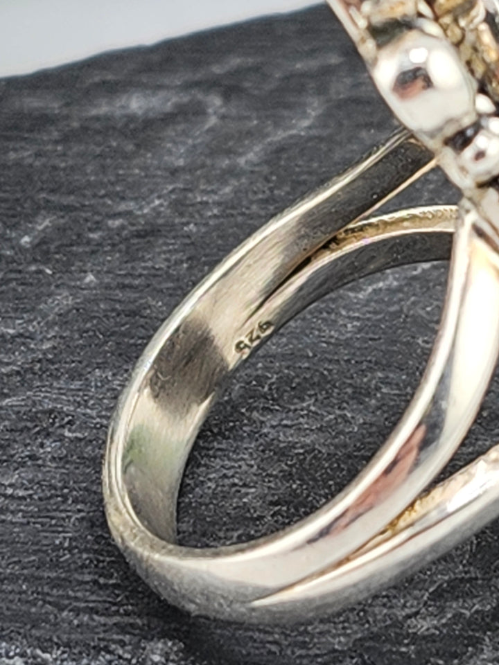 Australian Opal Doublet and 925 Sterling Silver Ring - Size 5.25