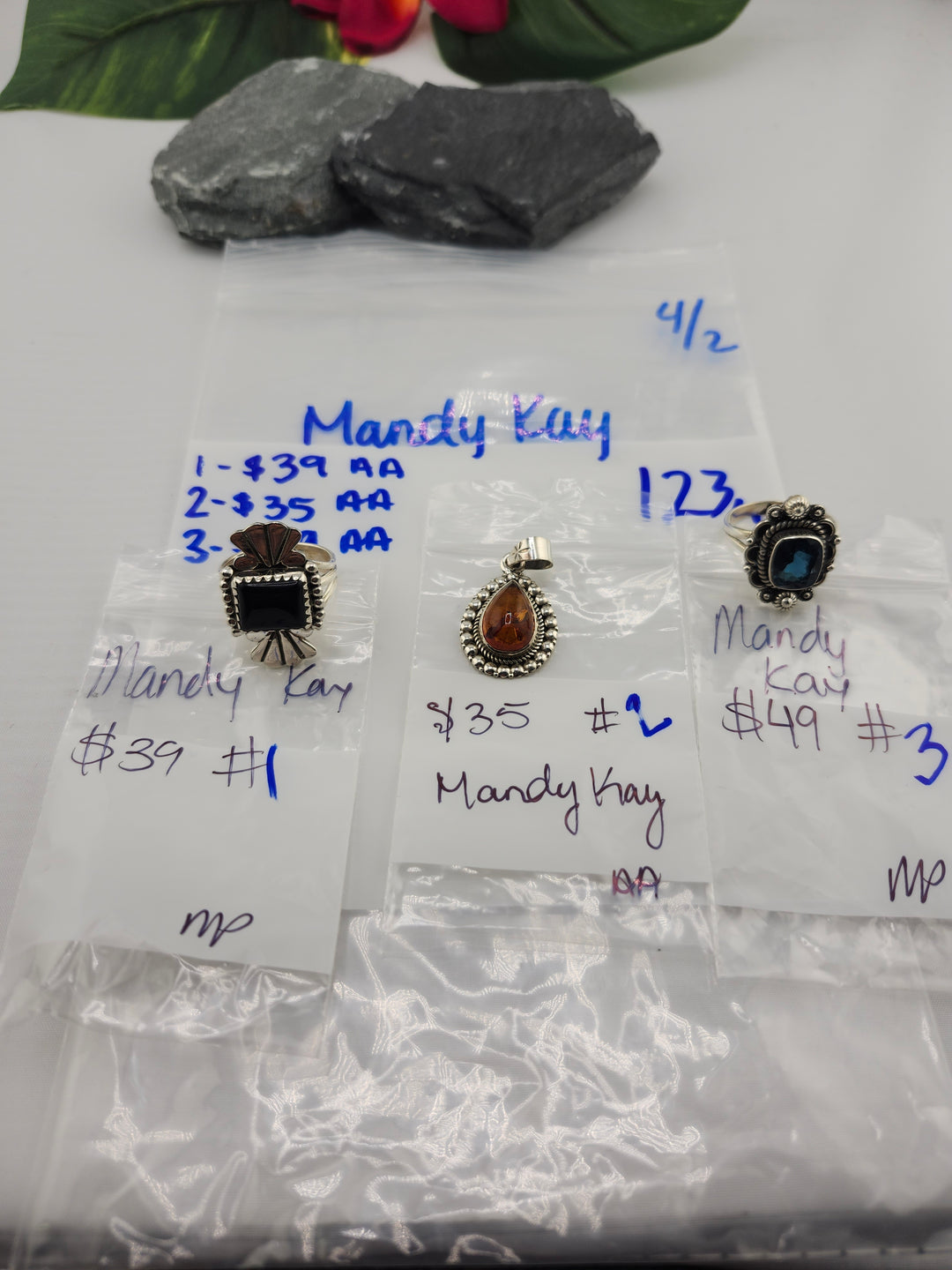 RESERVED FOR: Mandy Kay - 4/2/2025 Tiktok Live Show - 3 Sterling Silver Items
