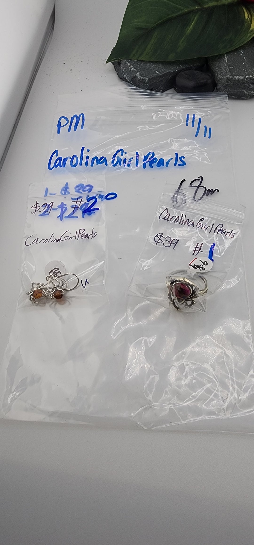 PM SHOW 48HR - RESERVED FOR: CarolinaGirlPearls - 11/11/2025 tiktok Live Show - 2 Sterling Silver Items
