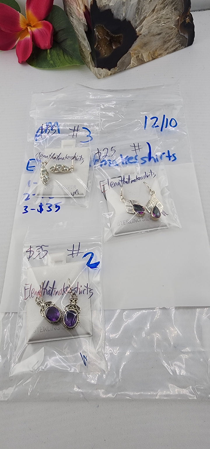 PM SHOW 48HR - RESERVED FOR: Elenathatmakesshirts - 12/10/2025 tiktok Live Show - 3 Sterling Silver Items