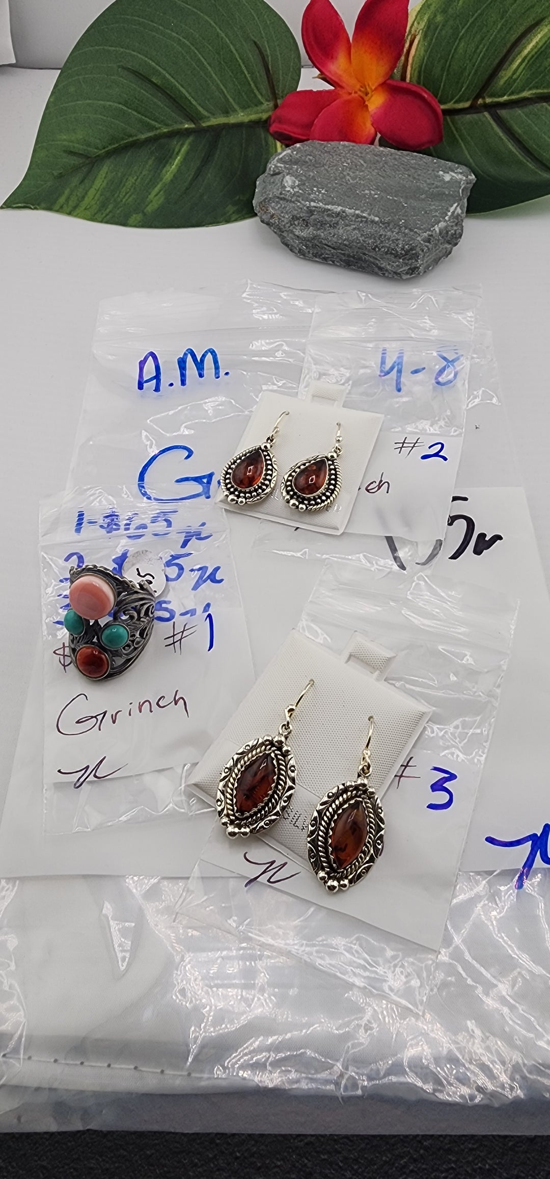 RESERVED FOR: Grinch -4/8/2025 tiktok A.M Live Show - 3 Sterling Silver Items