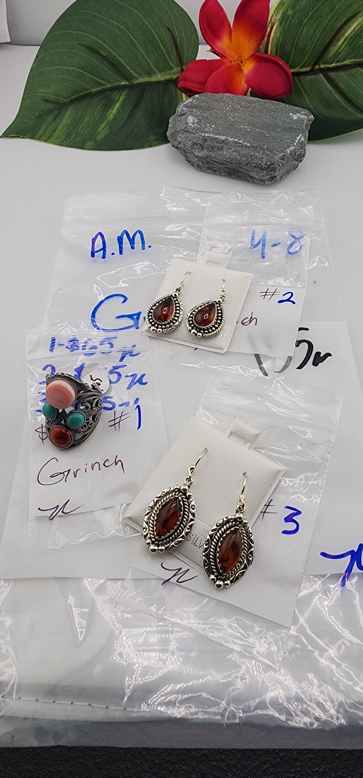 RESERVED FOR: Grinch -4/8/2025 tiktok A.M Live Show - 3 Sterling Silver Items