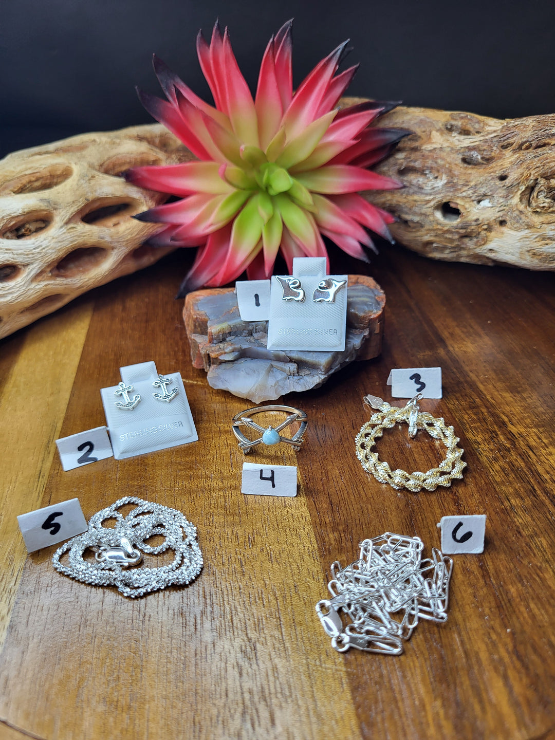 RESERVED FOR: jessica roca73 8/1/24- 6 Sterling Silver Items