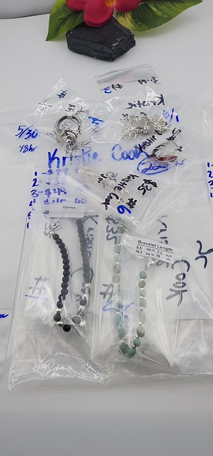 RESERVED FOR: Kristie Cook - 6/1/2025 tiktok Live Show - 6 Sterling Silver Items