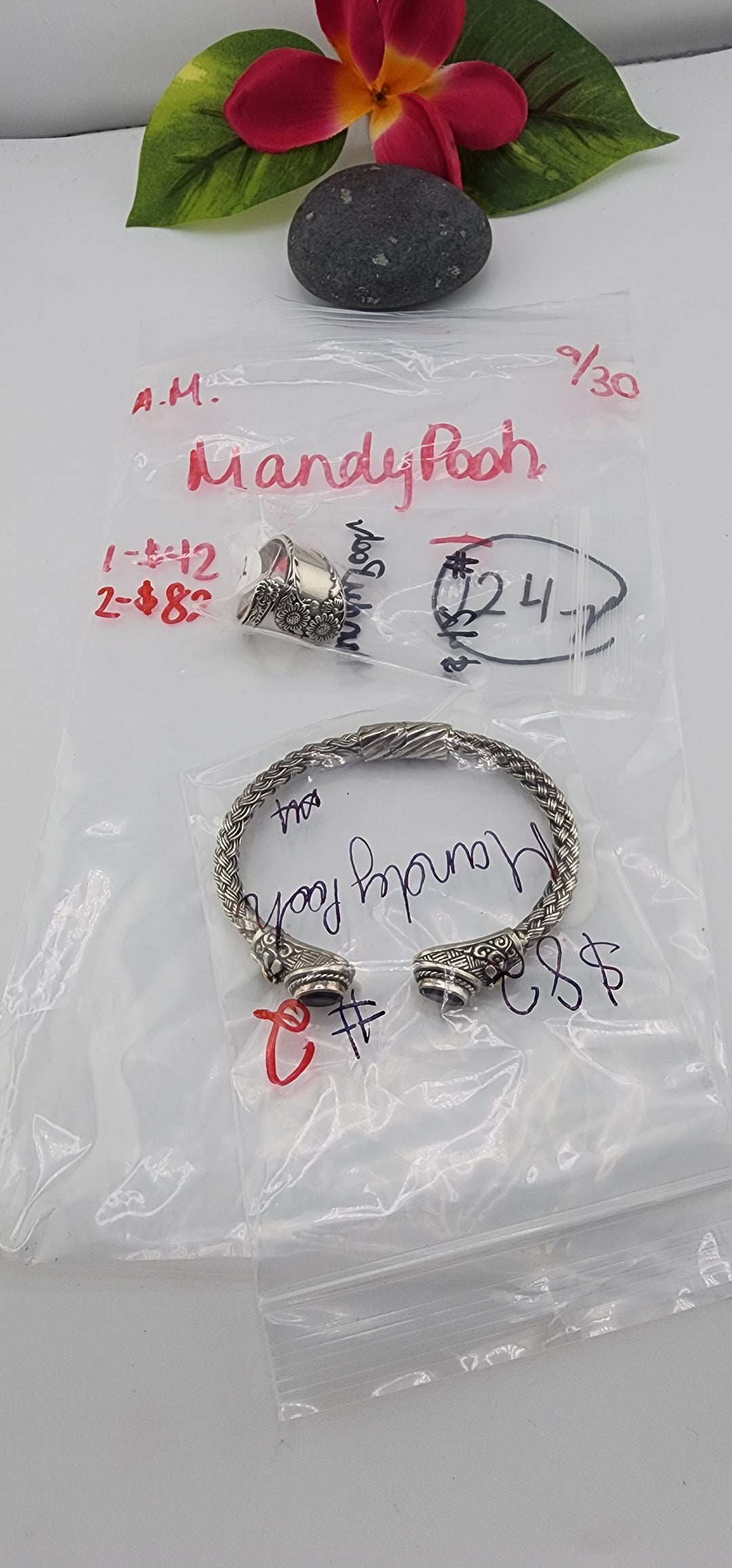 AM SHOW 48HR RESERVED FOR: MandyPooh - 9/30/2025 FL tiktok Live Show - 2 Sterling Silver Items