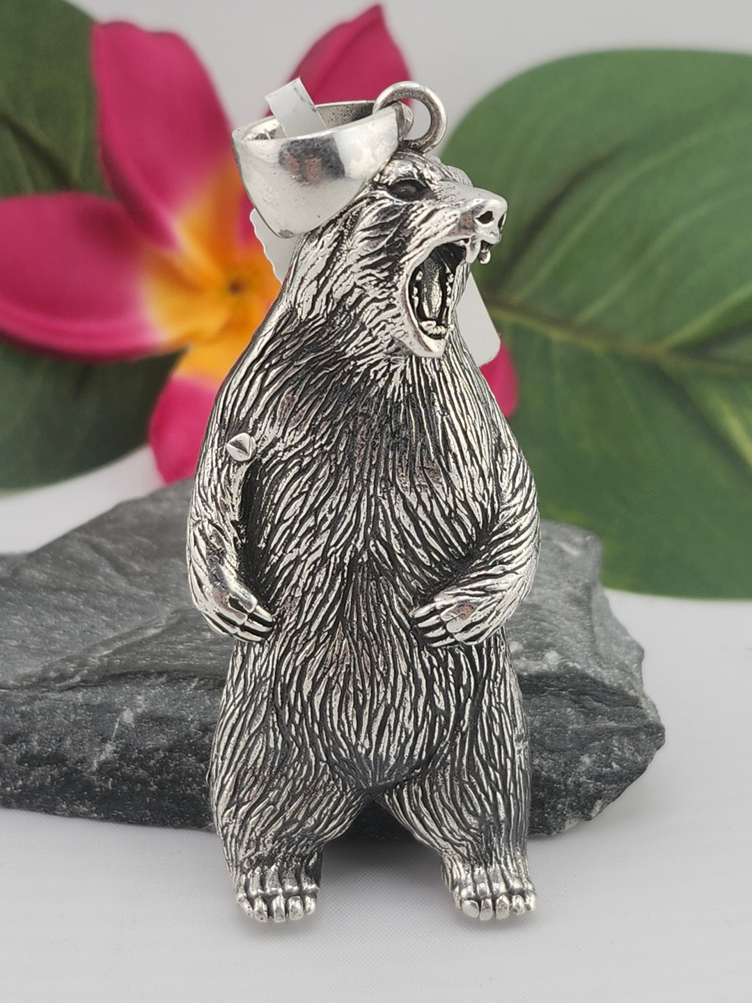 Designer SOMS 925 Sterling Silver Bear Pendant
