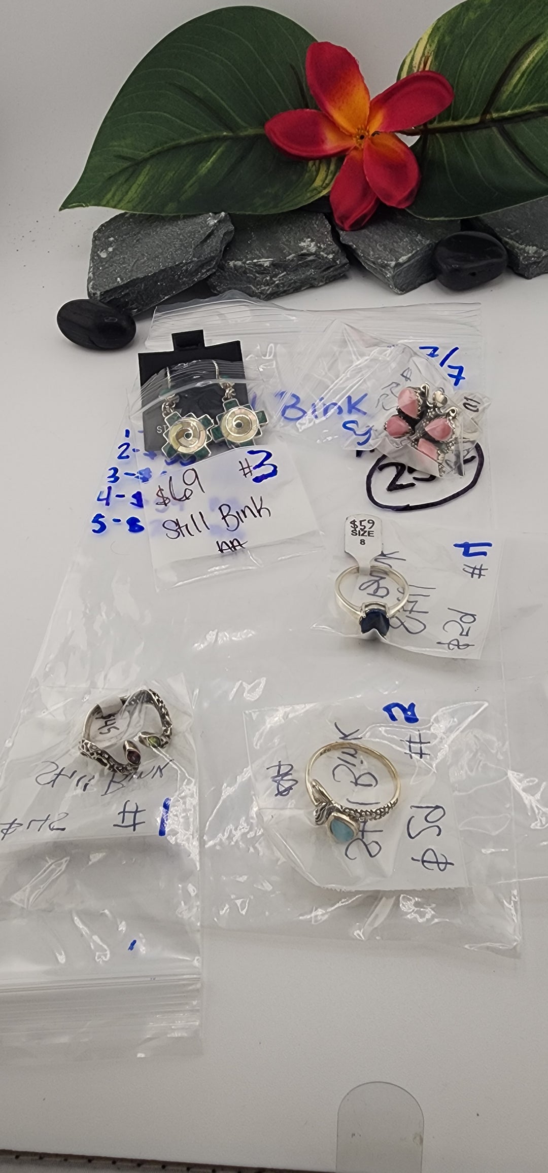 RESERVED FOR: Still Bink- 7/7/2025 tiktok A.M Live Show - 5 Sterling Silver Items