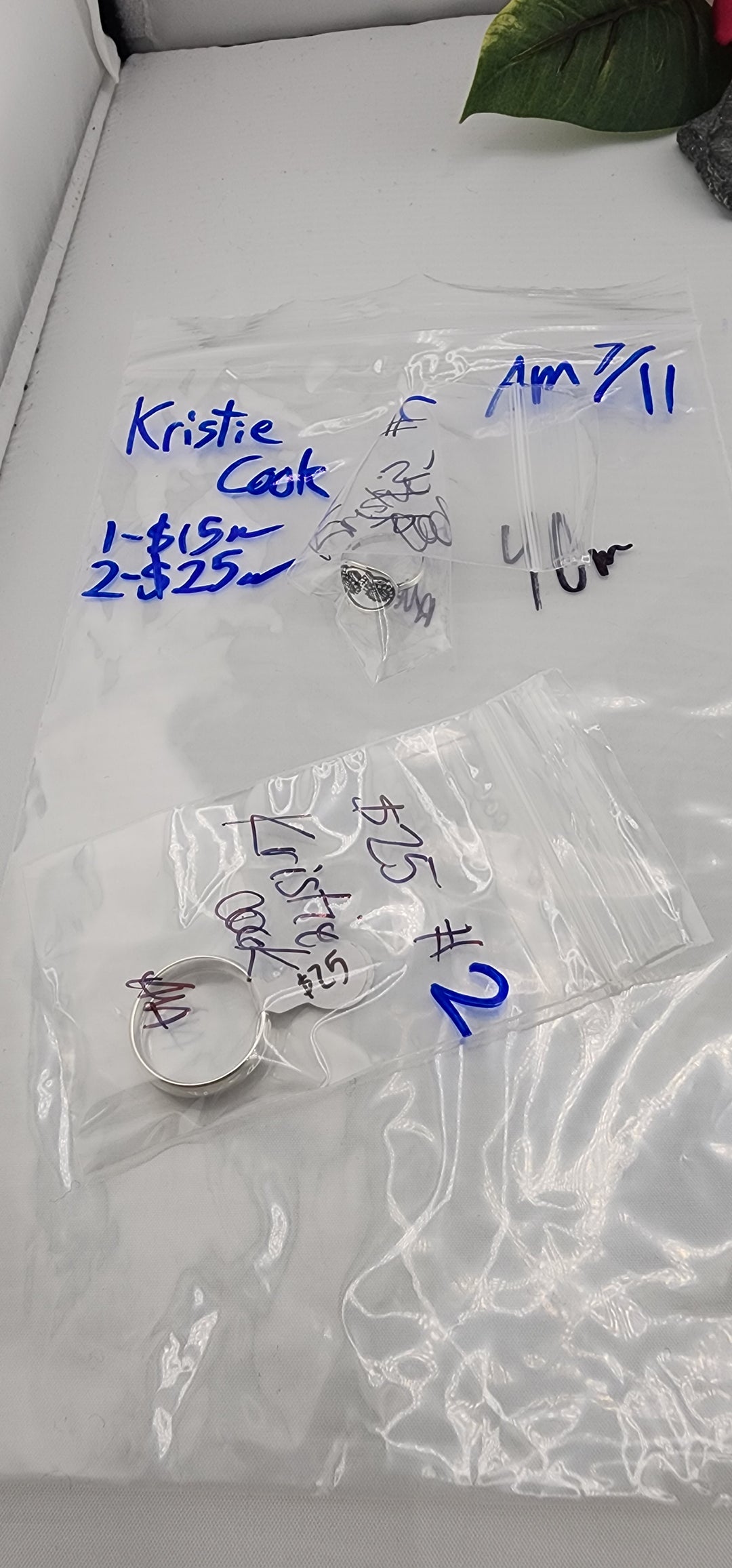 AM SHOW 48HR - RESERVED FOR:  Kristie Cook - 7/11/2025 FL tiktok Live Show - 2 Sterling Silver Items