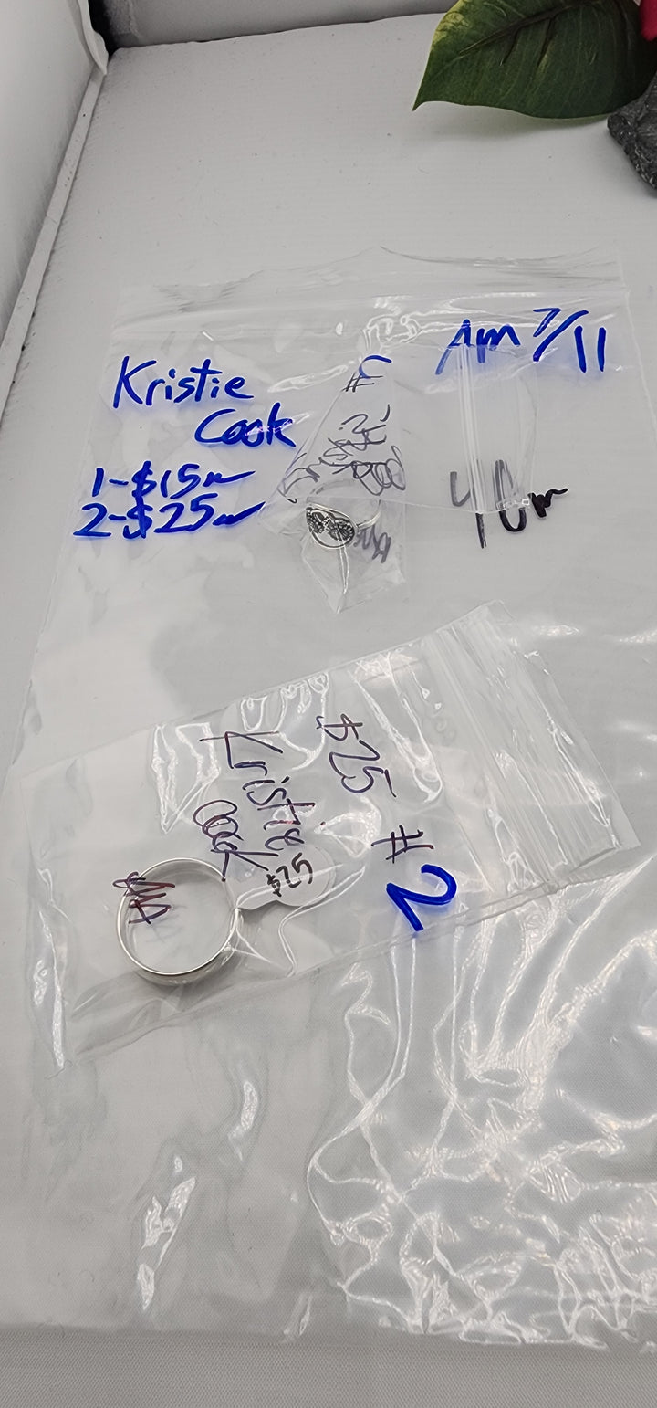 AM SHOW 48HR - RESERVED FOR:  Kristie Cook - 7/11/2025 FL tiktok Live Show - 2 Sterling Silver Items