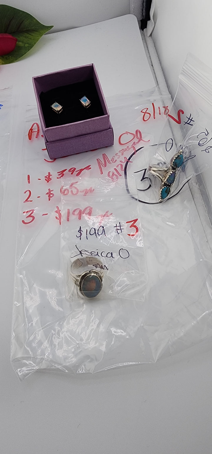 AM SHOW 48HR - RESERVED FOR: Jessica O - 8/18/2025 FL tiktok Live Show - 3 Sterling Silver Items