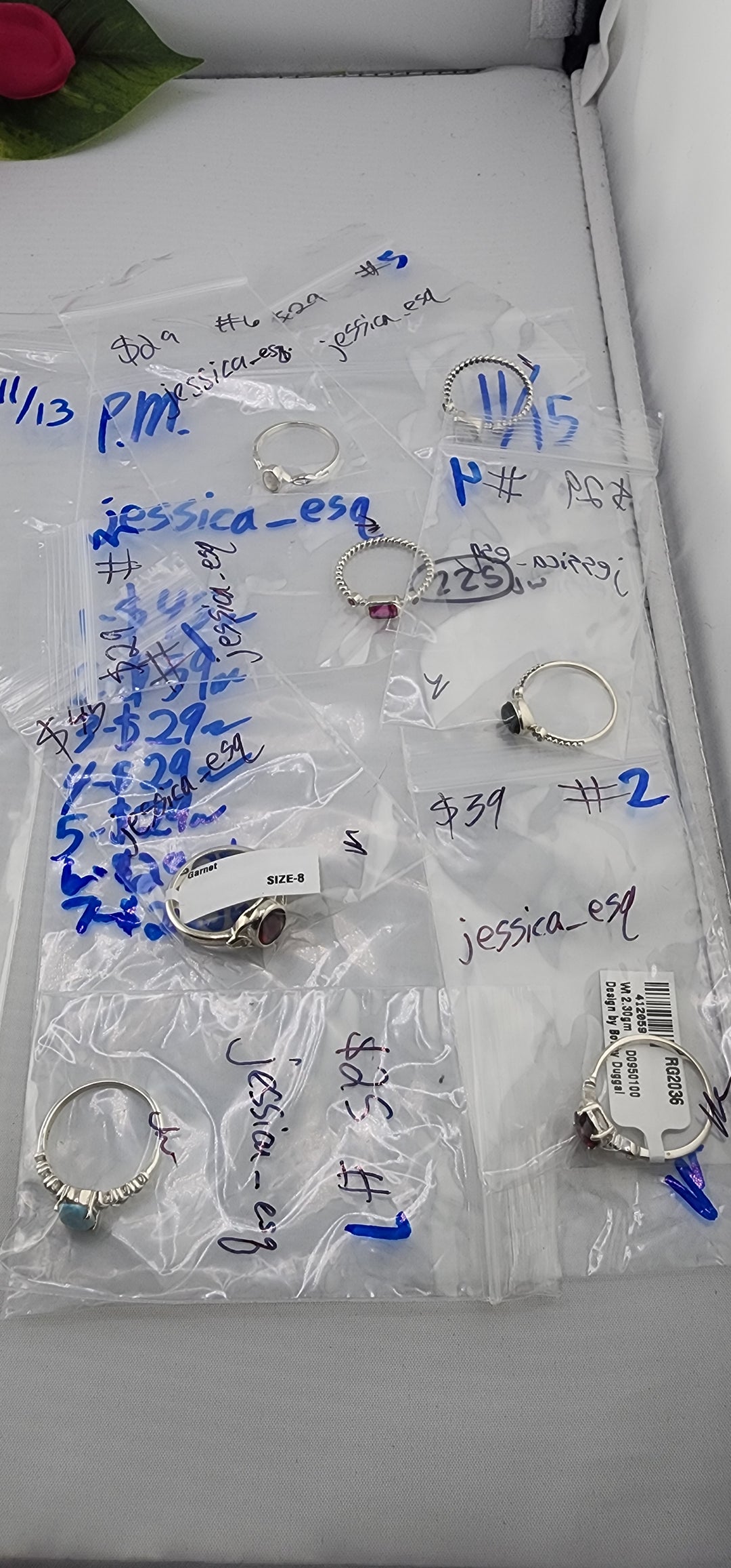 PM SHOW 48HR - RESERVED FOR: jessica_esq - 11/15/2025 tiktok Live Show - 7 Sterling Silver Items