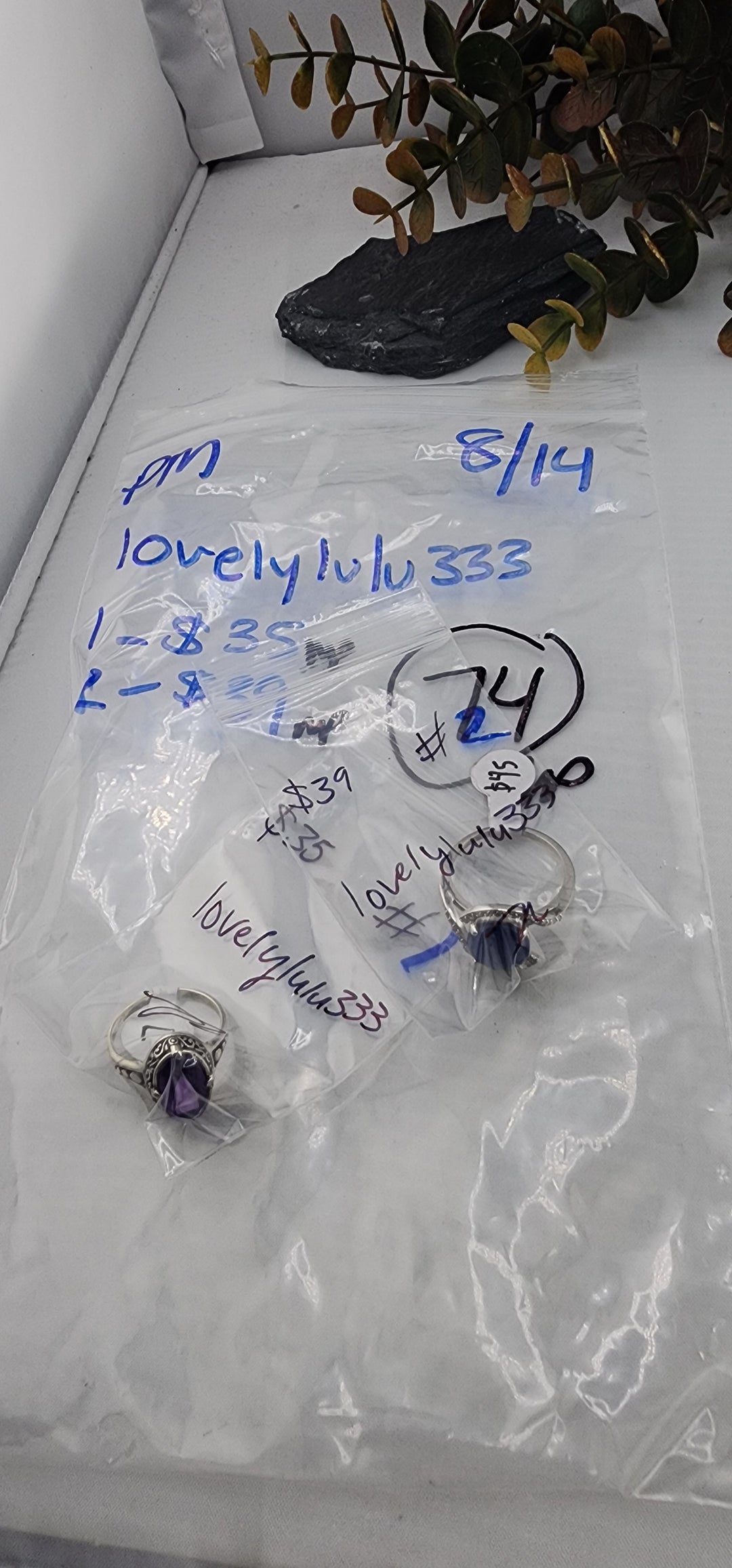 PM SHOW 48HR - RESERVED FOR: Lovelylulu333  - 8/14/2025 FL tiktok Live Show - 2 Sterling Silver Items