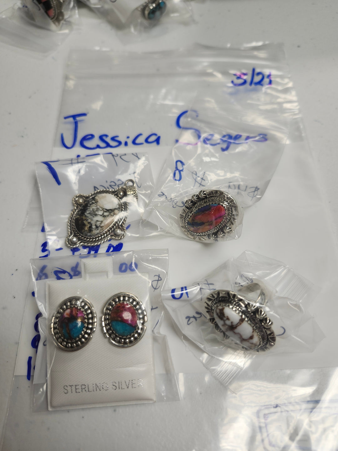 RESERVED FOR- Jessica Segers - 3/21/2025 Live Show - 10 Sterling Silver Items