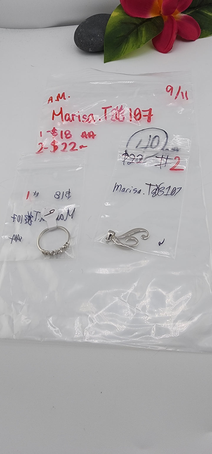 AM SHOW 48HR - RESERVED FOR: Marisa.T 🦋107 - 9/11/2025 FL tiktok Live Show - 2 Sterling Silver Items