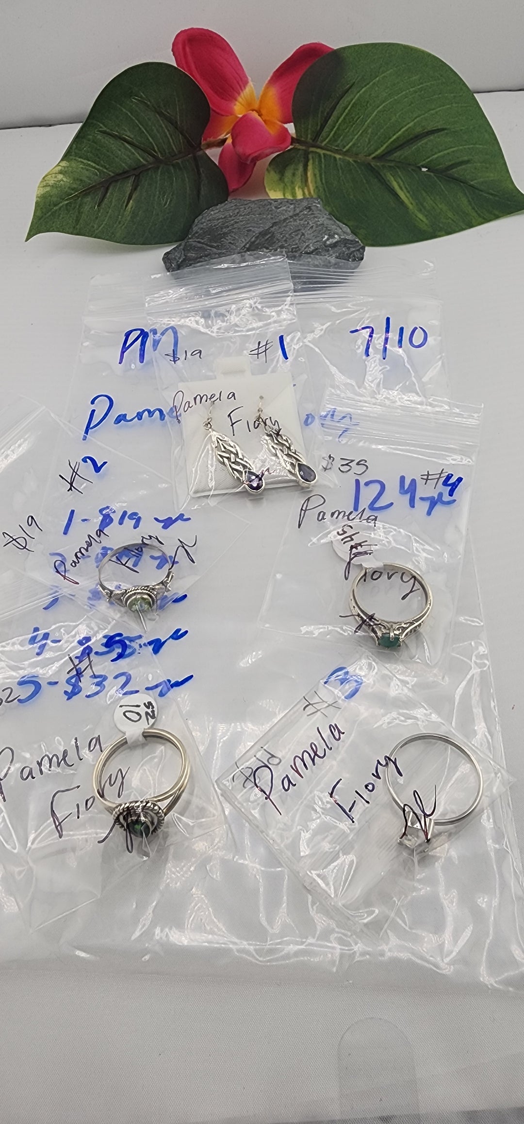 PM SHOW 48HR - RESERVED FOR: Pamela Flory - 7/10/2025 FL tiktok Live Show - 5 Sterling Silver Items