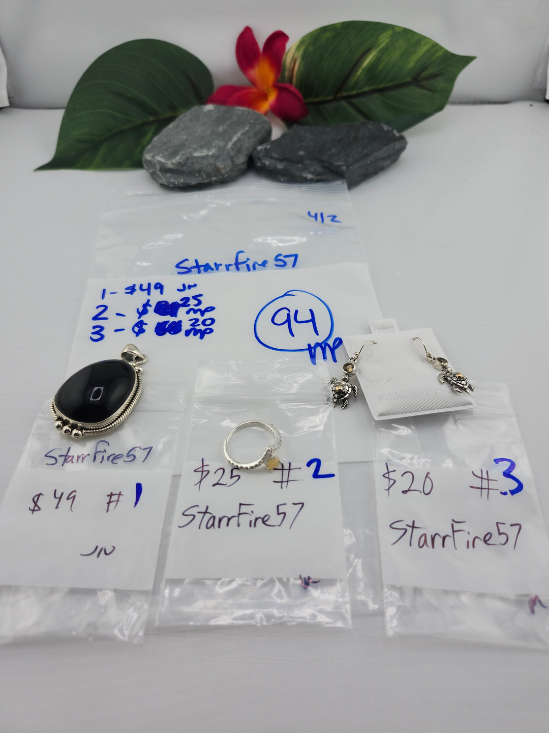 RESERVED FOR: StarrFire57- 4/2/2025 Tiktok Live Show - 3 Sterling Silver Items