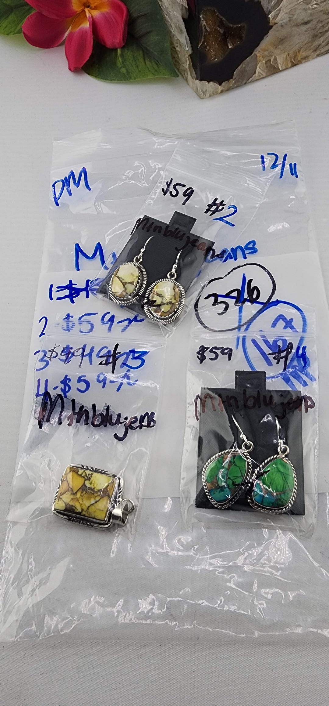 PM SHOW 48HR - RESERVED FOR: mtnbluejeans - 12/11/2025 tiktok Live Show - 3 Sterling Silver Items