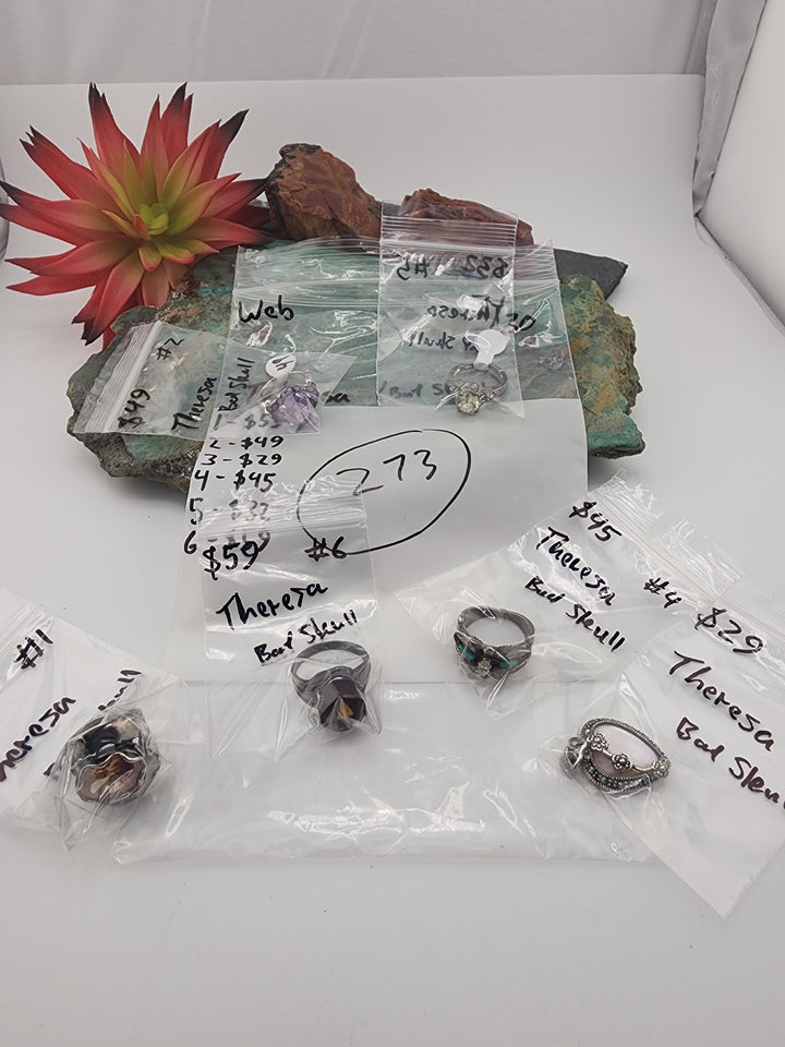 Theresa (Bat/Skull) - 7/30/26 Web Show - 6 925 Sterling Silver