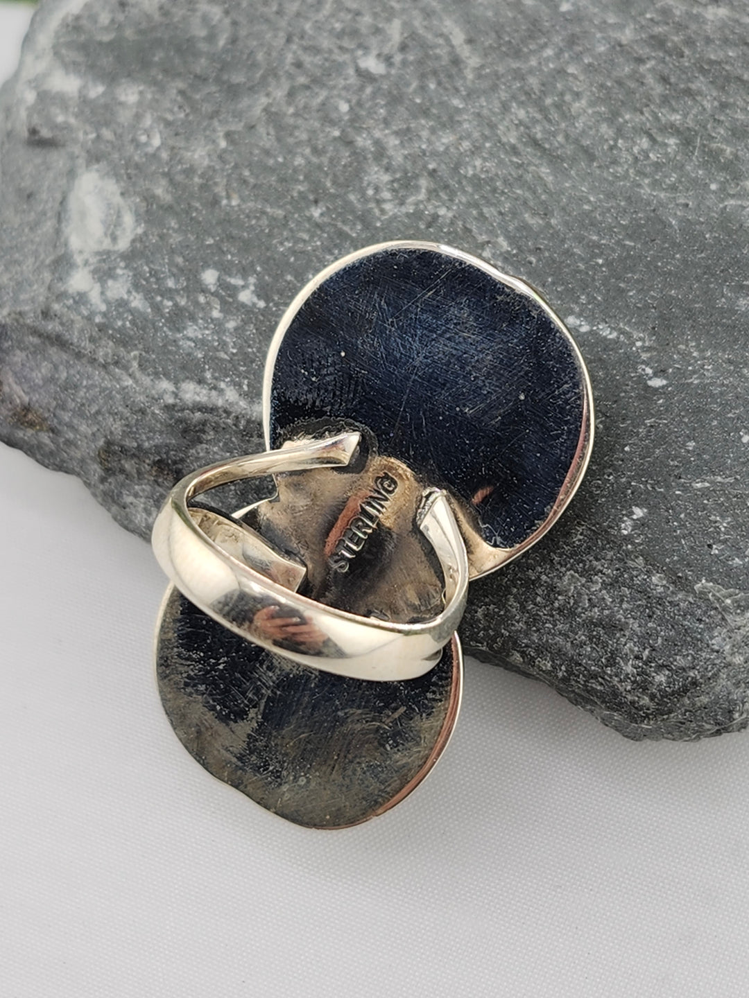 2 Stone Larimar Ring Size 6.25