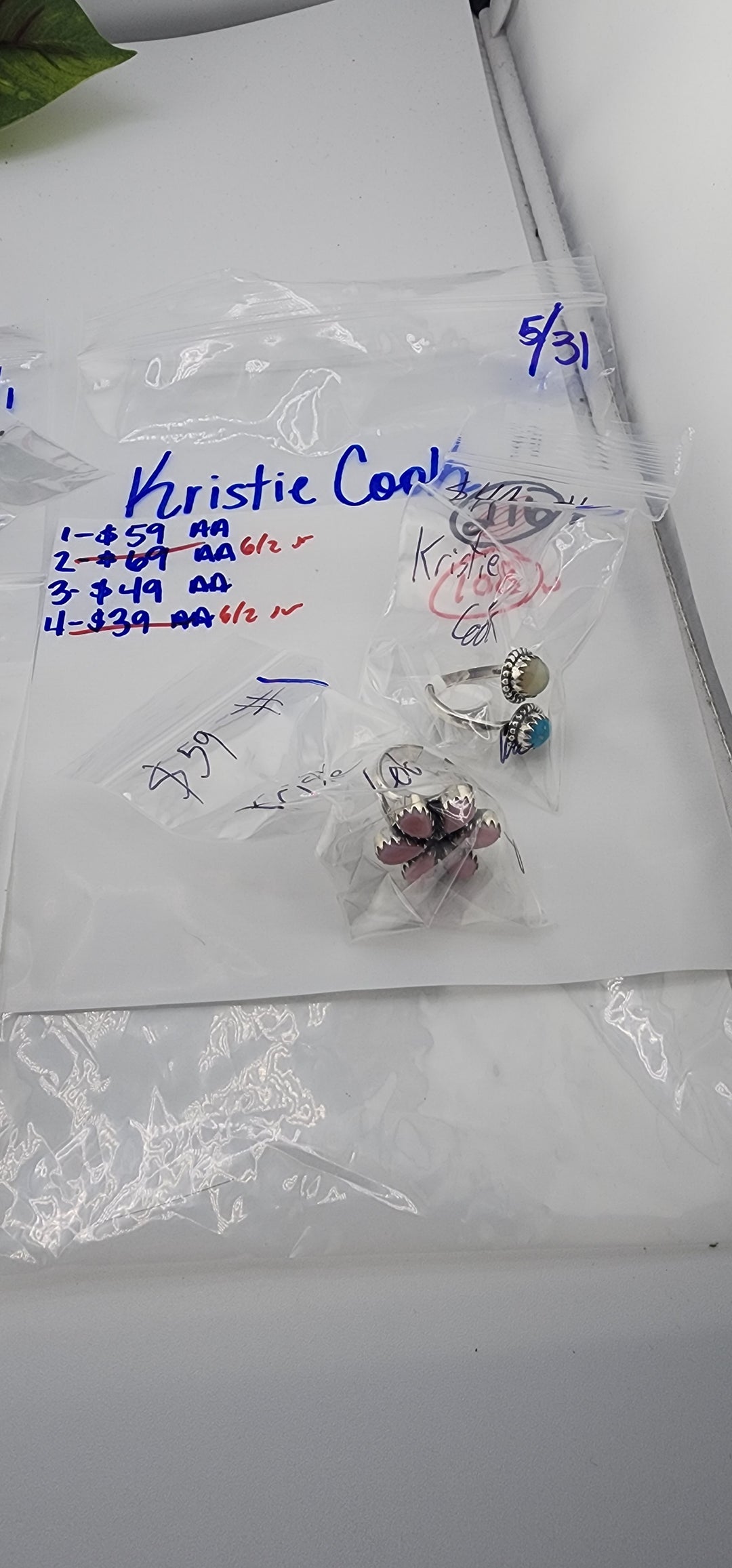 RESERVED FOR: Kristie Cook - 5/31/2025 tiktok Live Show -2 Sterling Silver Items