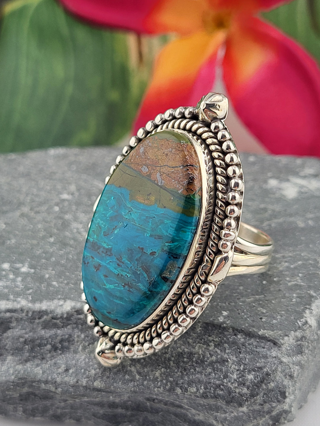 Opalized Wood Ring Size 7
