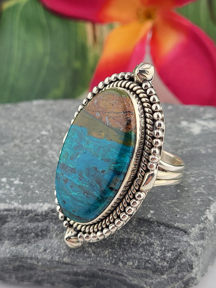 Opalized Wood Ring Size 7