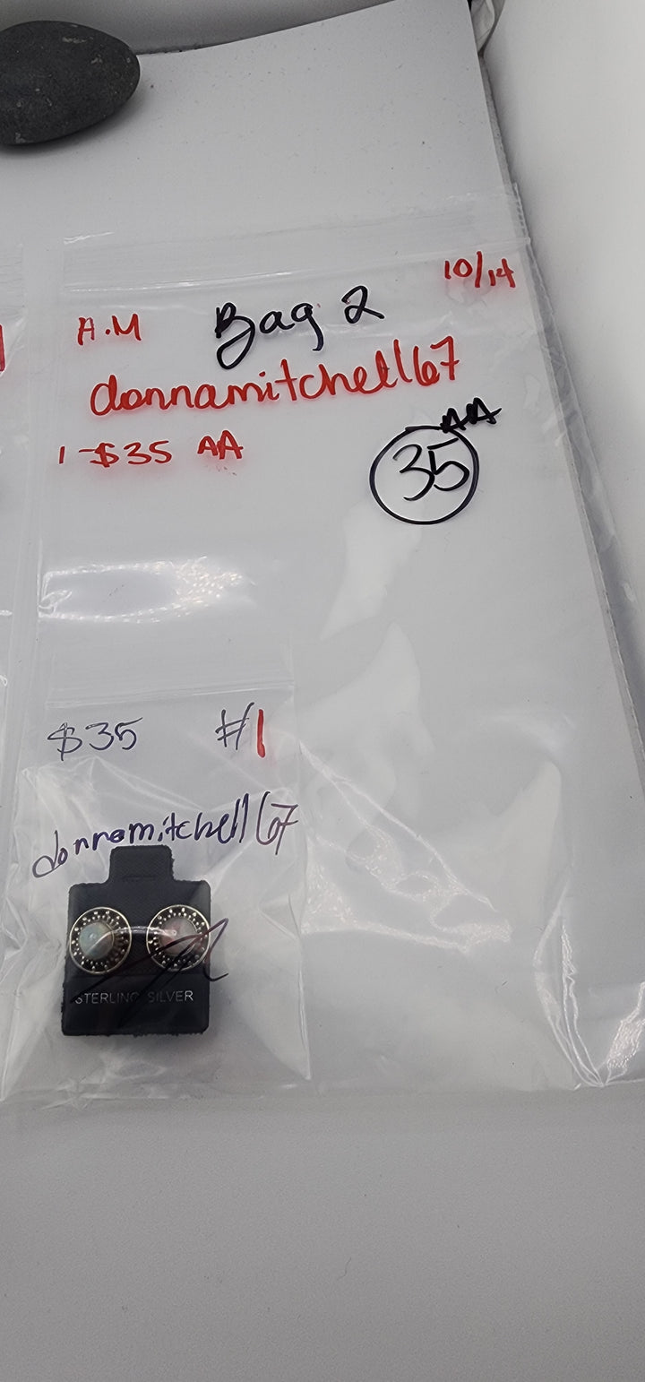 AM SHOW 48HR RESERVED FOR: donnamitchell67 (Bag 2) - 10/14/2025 FL tiktok Live Show -  1 Sterling Silver Items