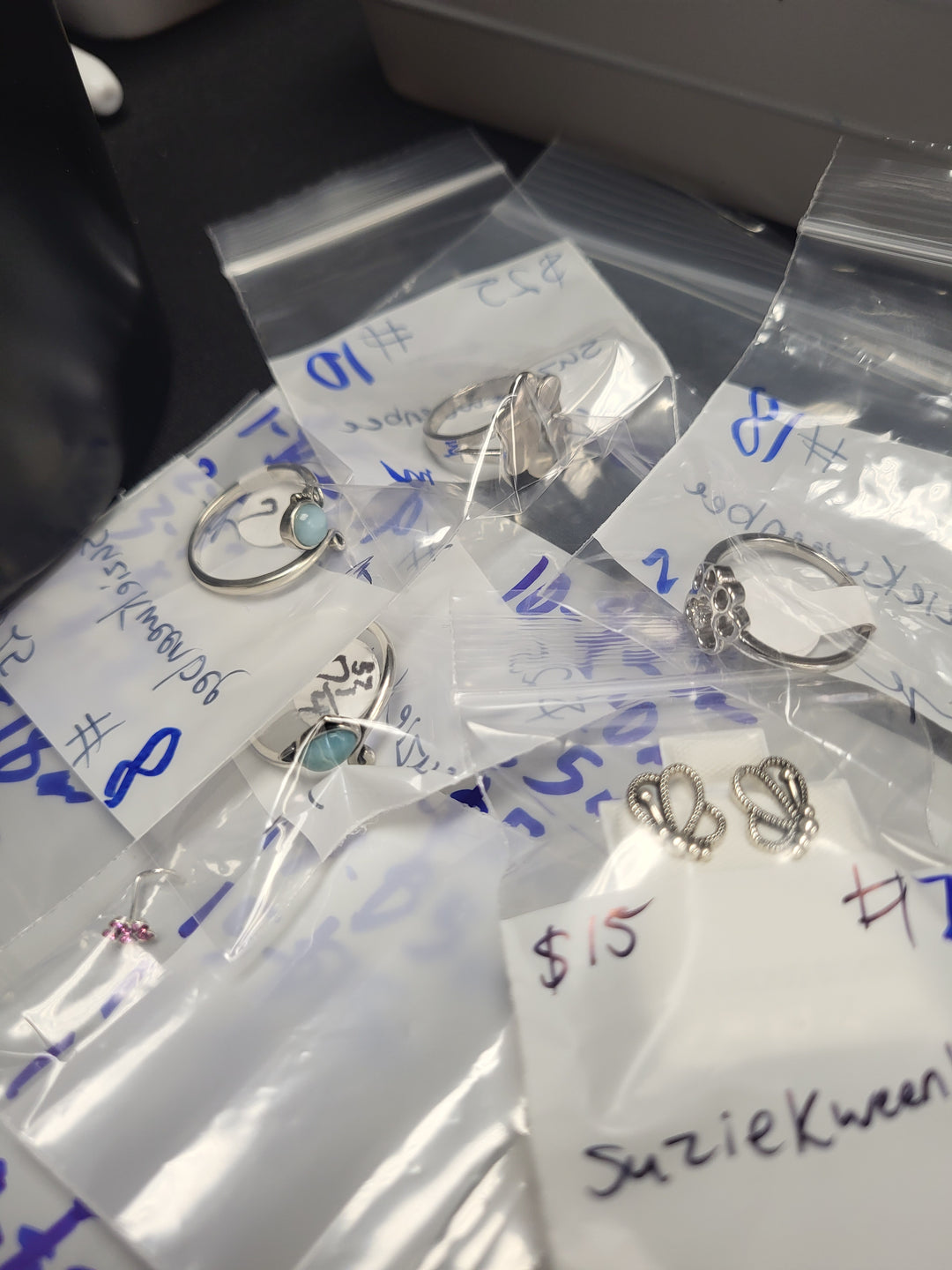 RESERVED FOR: suziekweenbee - 3/20/2025 Live Show -  18 Sterling Silver Items