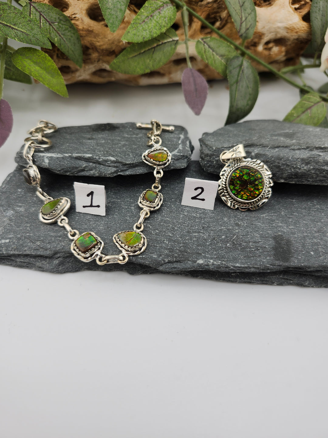 RESERVED FOR:  Flower & Moon Crystals -11/23/2024 - 2 Sterling Silver Items