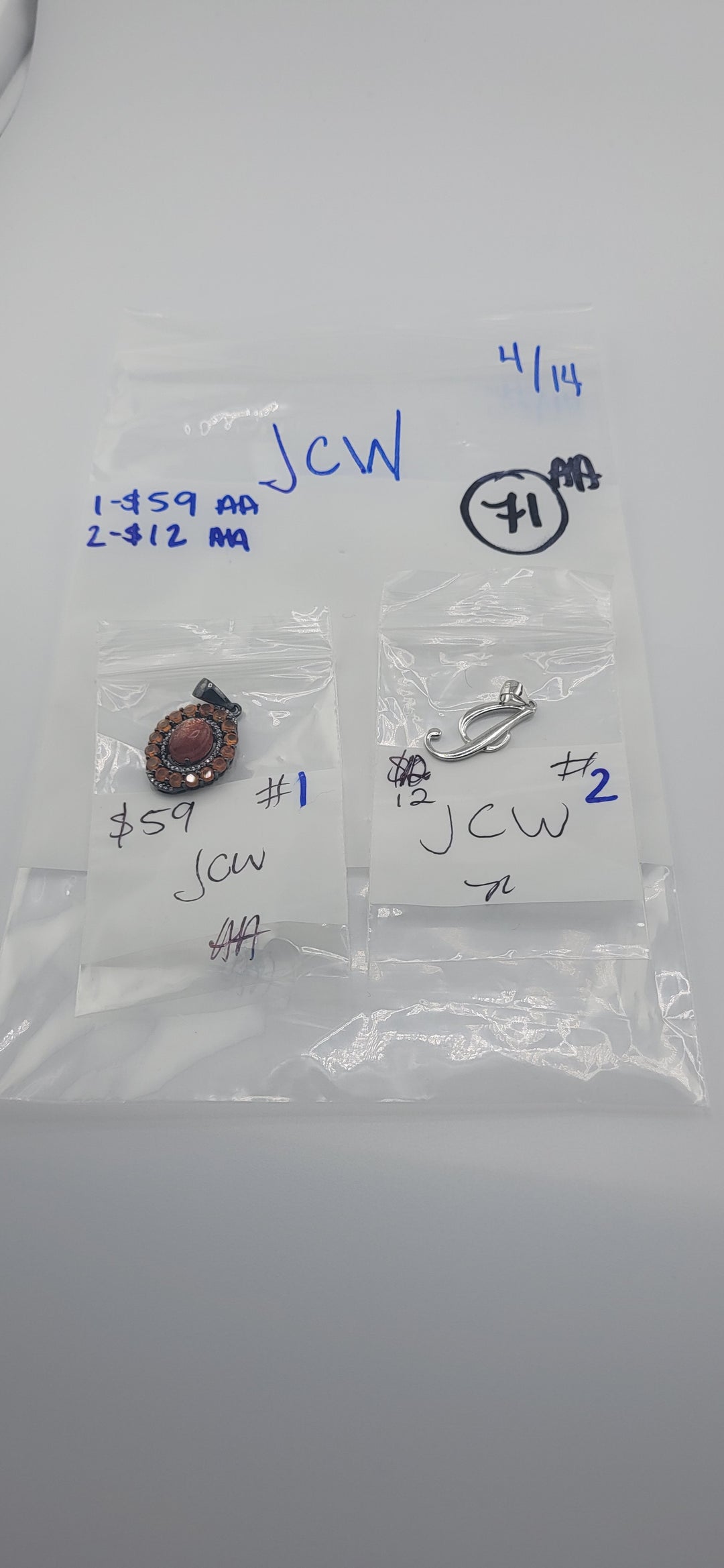 RESERVED FOR: JCW - 4/14/2025 tiktok Live Show - 2 Sterling Silver Items