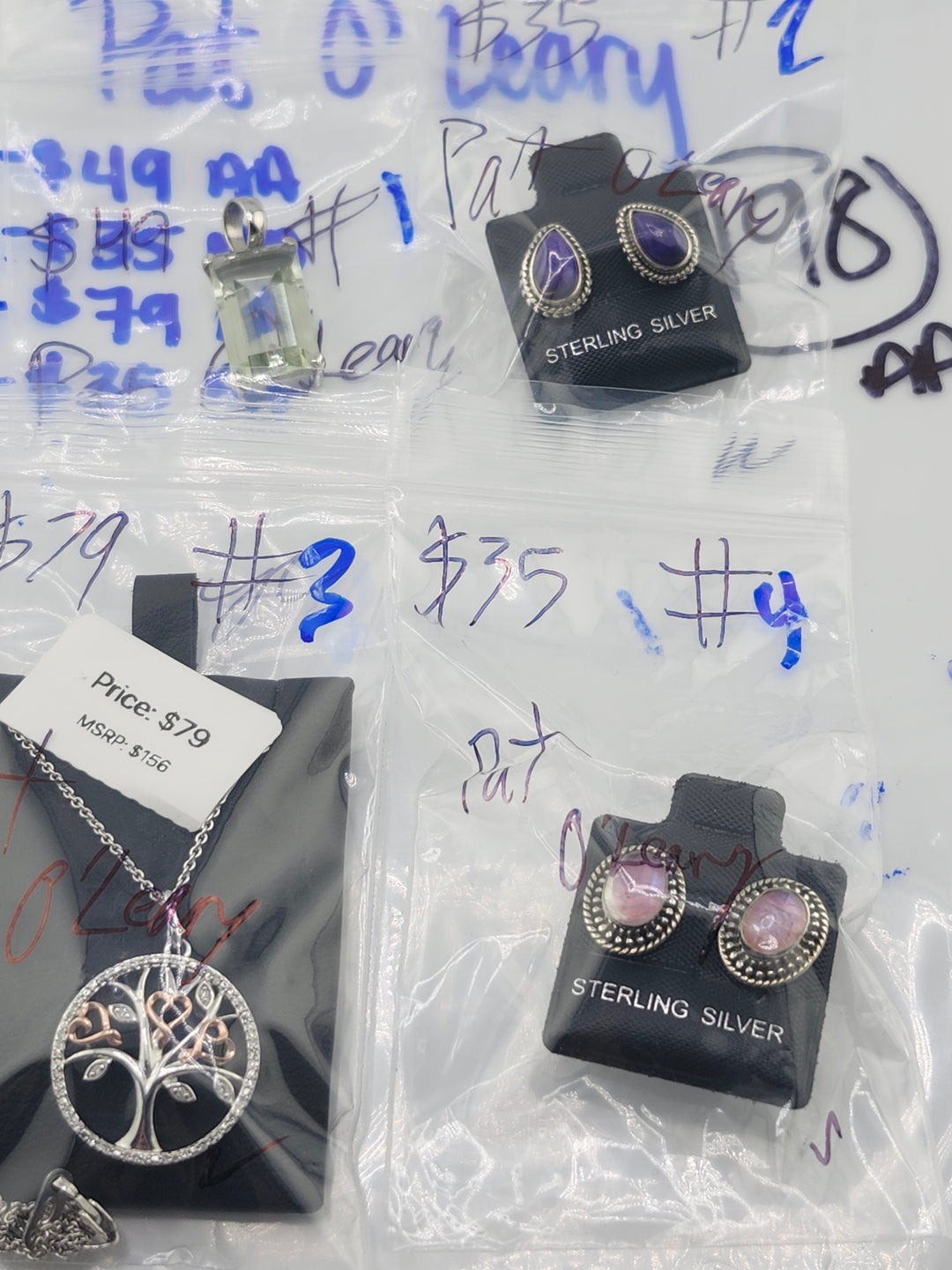 RESERVED FOR: Pat O'Leary - 6/4/2025 tiktok Live Show - 4 Sterling Silver Items