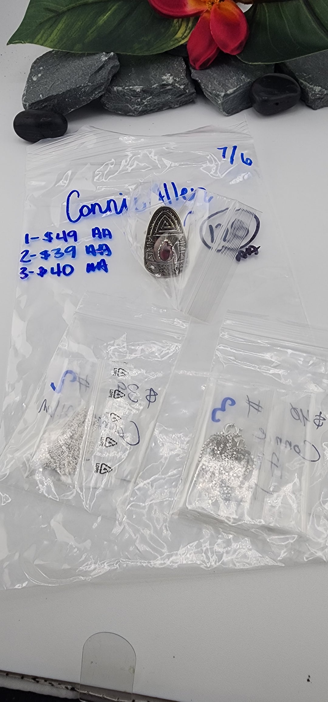 RESERVED FOR: Connie Allen - 7/6/2025 tiktok Reservation Live Show - 3 Sterling Silver Items