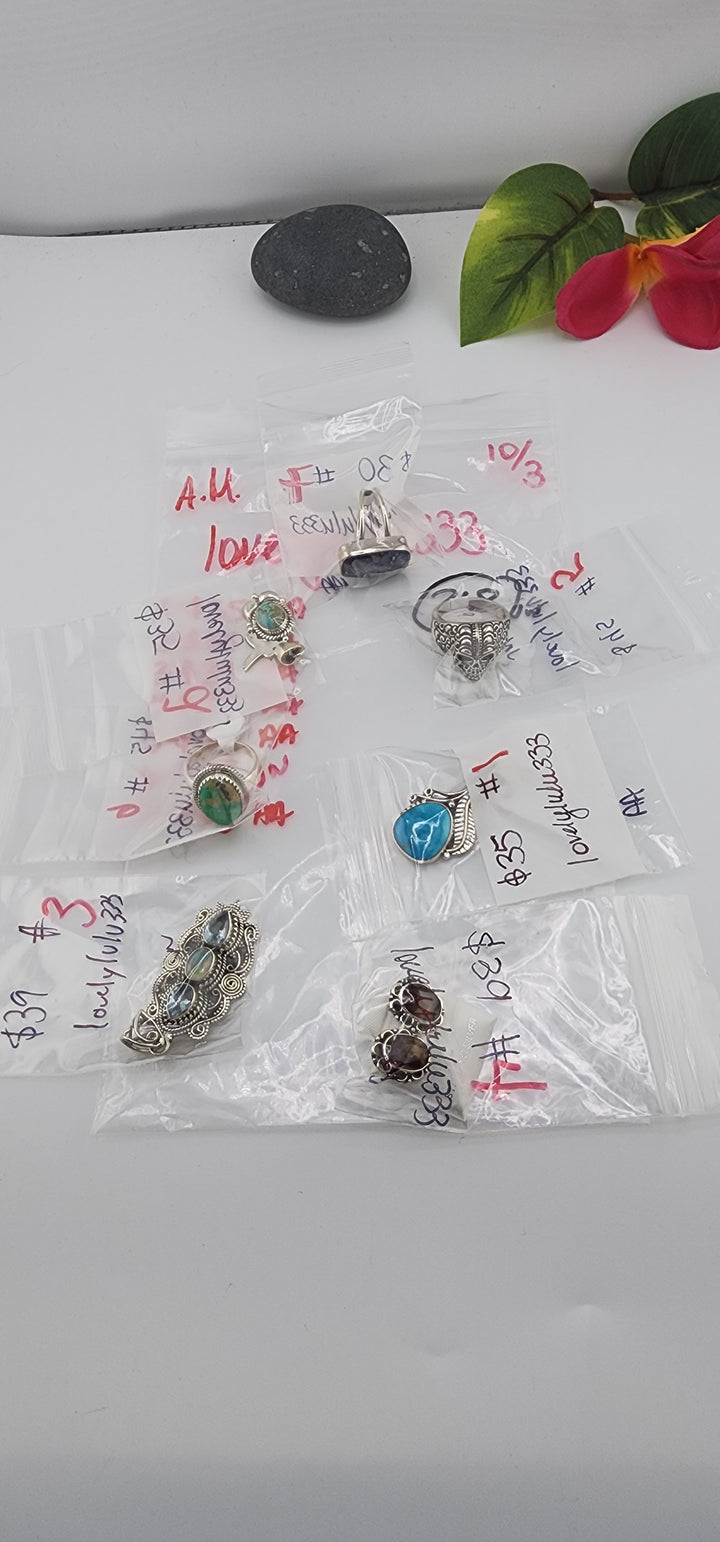 AM SHOW 48HR RESERVED FOR:  lovelylulu333- 10/3/2025 FL tiktok Live Show -7 Sterling Silver Items